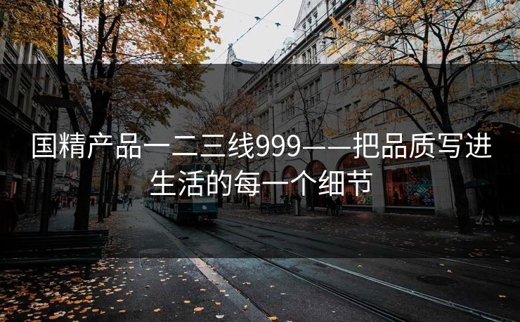 国精产品一二三线999——把品质写进生活的每一个细节